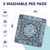 Dark Grey Medallion Washable Pee Pads