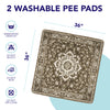 Dark Brown Medallion Washable Pee Pads