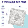 Light Grey Medallion Washable Pee Pads