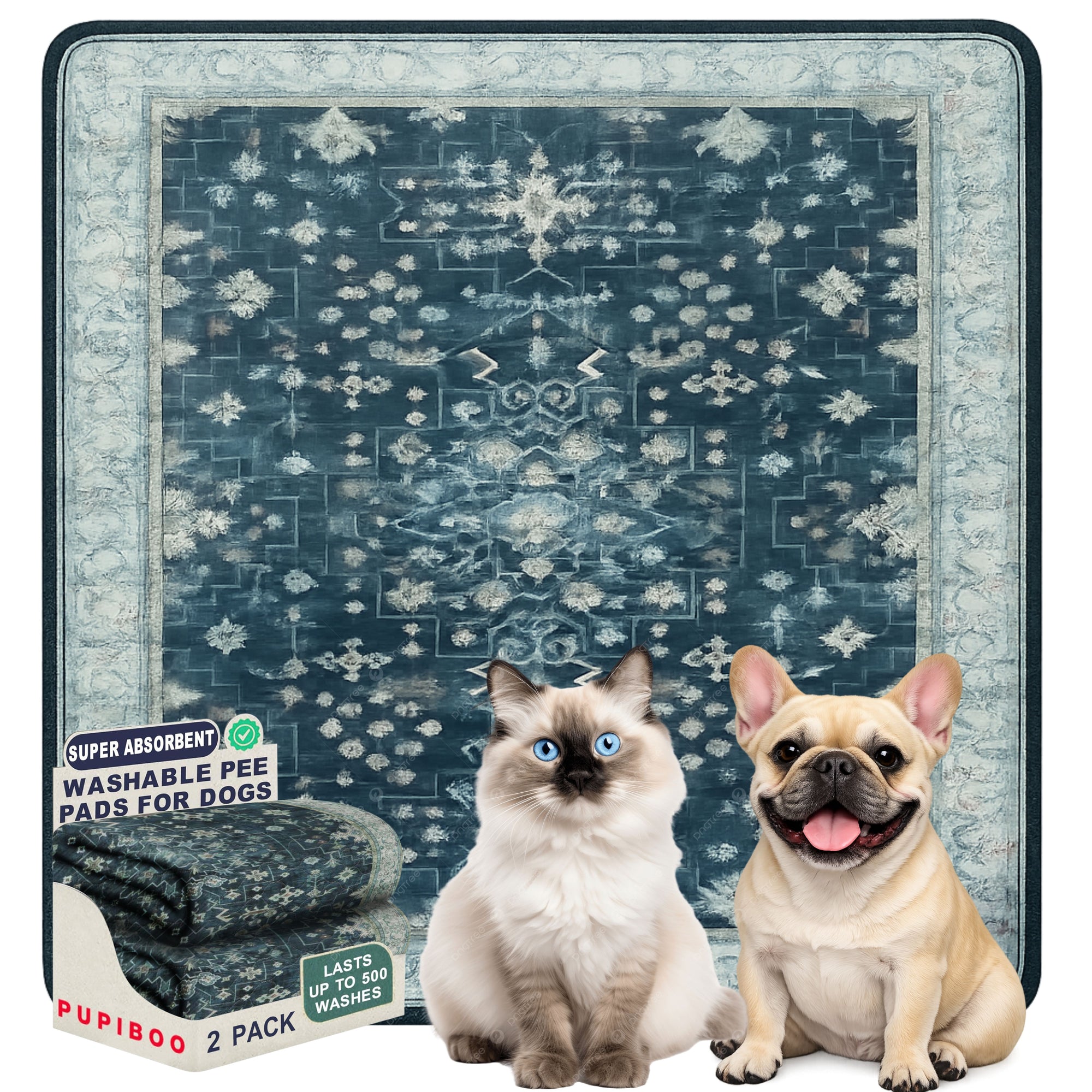 Midnight Medallion Washable Pee Pads