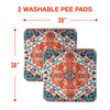 Orange Medallion Washable Pee Pads