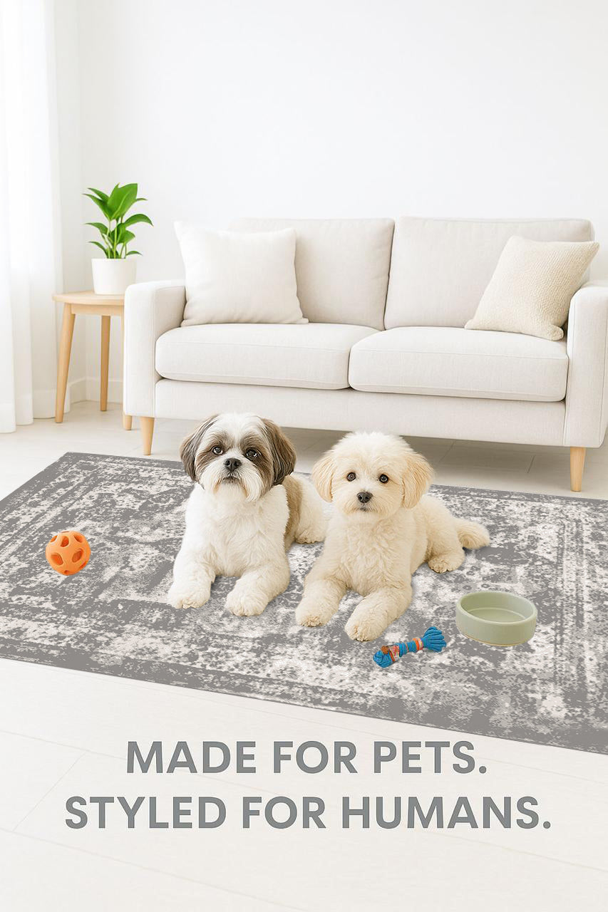 Grey Medallion Washable Pee Pads