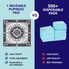 Black & White Medallion Washable Pee Pads